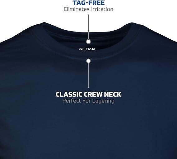 Gildan Men's Crew T-Shirts, Multipack, Style G1100, Navy/Charcoal/Cardinal Re...