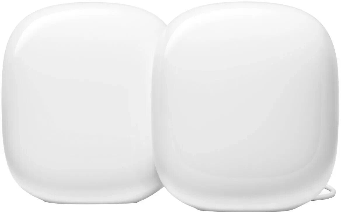 Google Nest Wifi Pro Wi-Fi 6E Router Mesh System - Snow (2-Pack) New Sealed Box