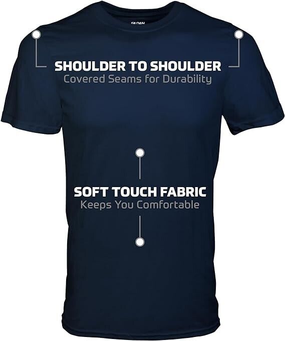 Gildan Men's Crew T-Shirts, Multipack, Style G1100, Navy/Charcoal/Cardinal Re...