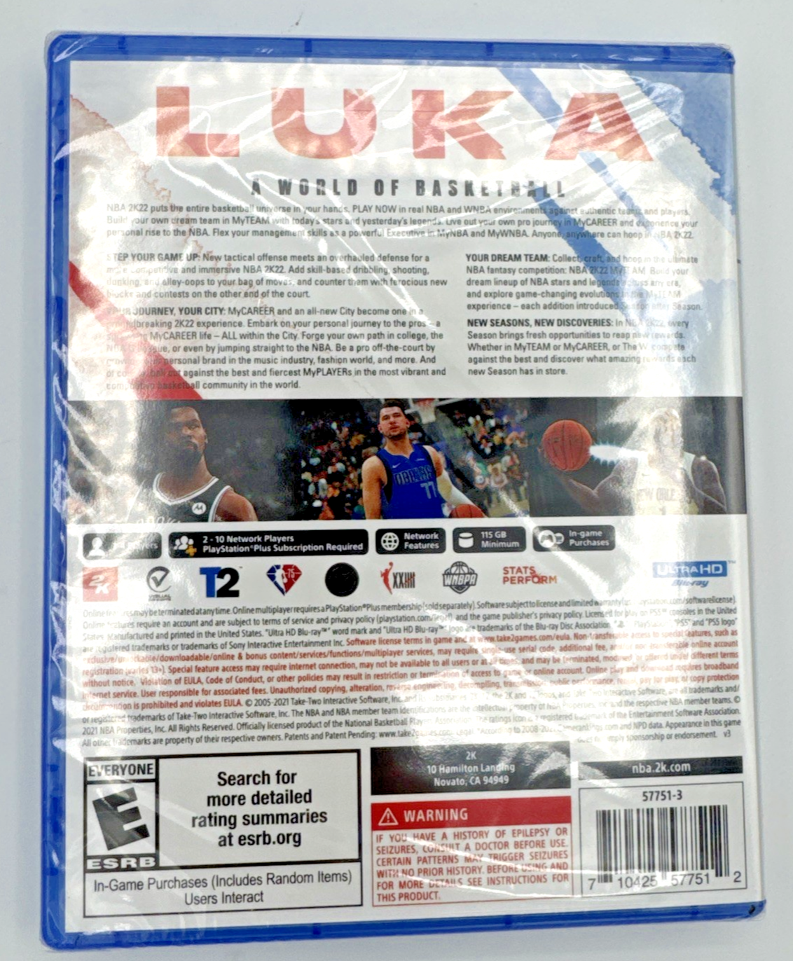 NBA 2K22 - Sony PlayStation 5 - Brand New Sealed