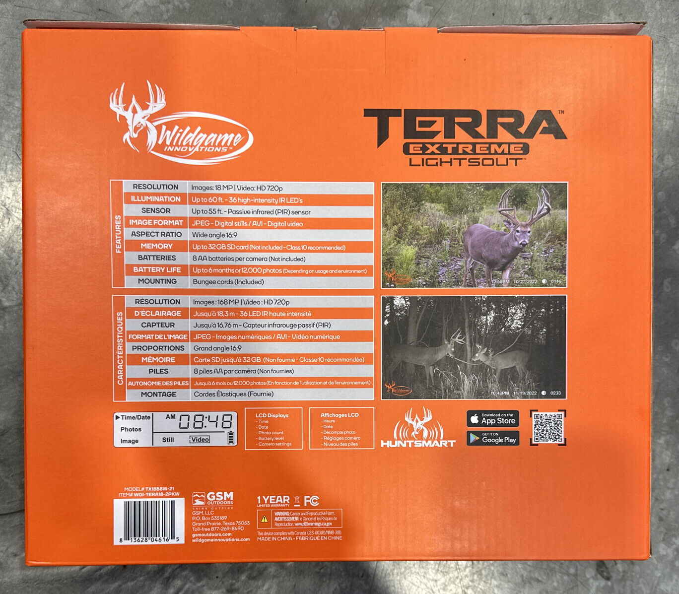 Wildgame Innovations Terra Extreme Lightsout Huntsmart - 60 FT, 18 MP, 1 Sec.
