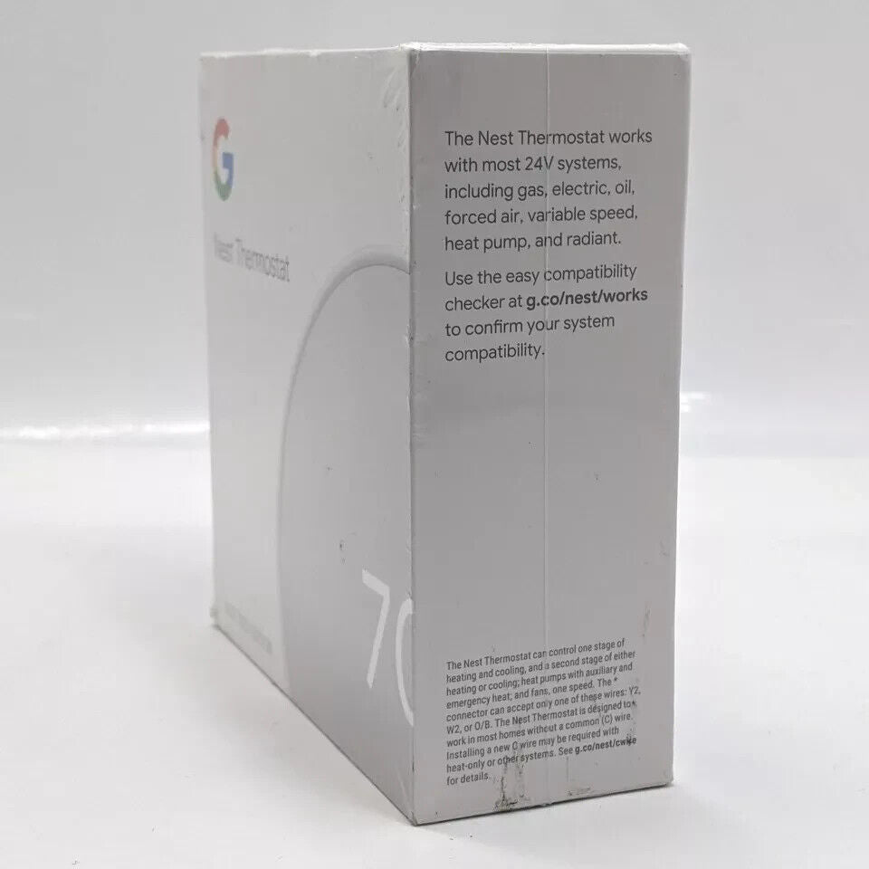 Google Nest G4CVZ Programmable Wi-Fi Thermostat - Fog Gray