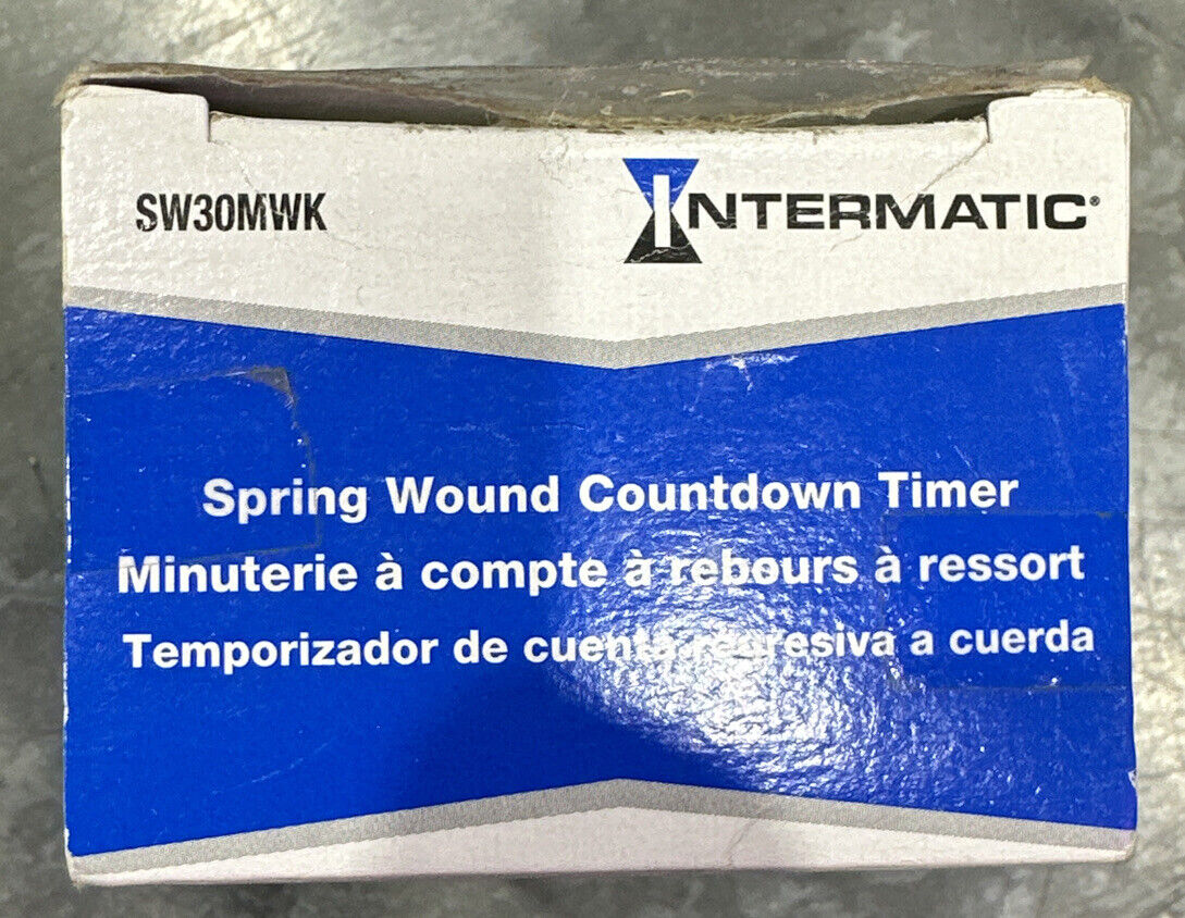Intermatic SW30MWK 30-Minute Spring Wound Timer, White NEW BAD BOX