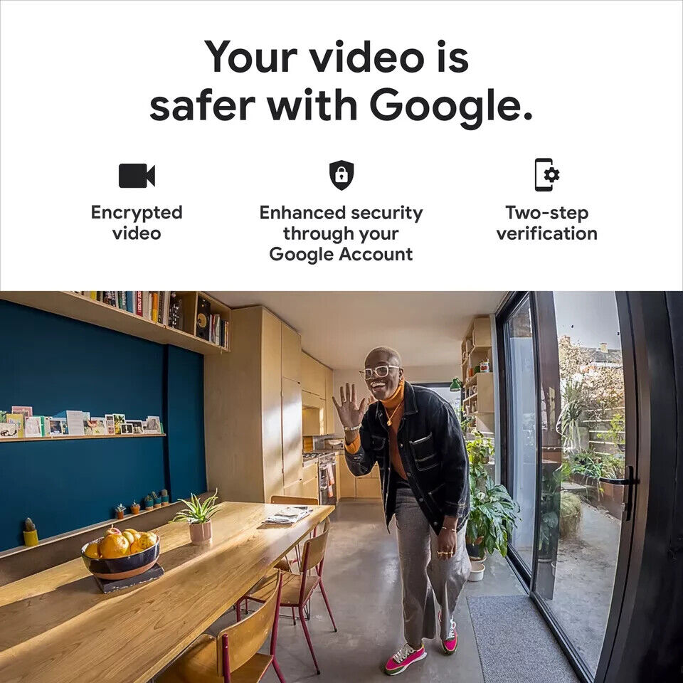 Google Nest Cam Indoor Wired Smart Home Security Camera 2nd Gen. (Snow) SEALED