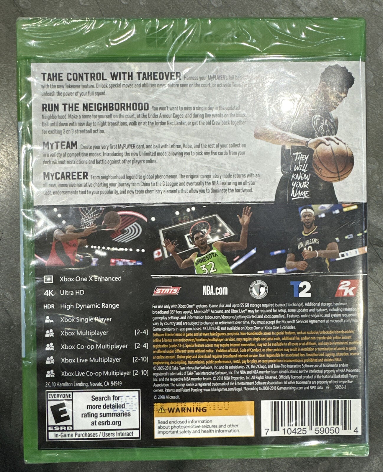 NBA 2K19 - Microsoft Xbox One Brand New - Giannis Antetokounmpo
