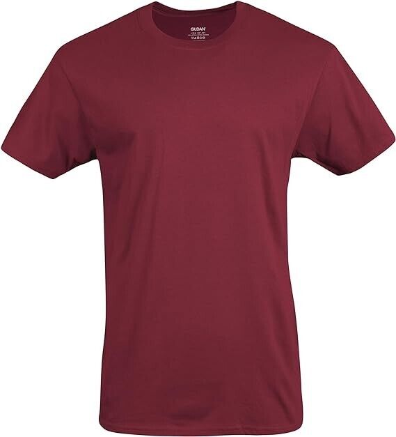 Gildan Men's Crew T-Shirts, Multipack, Style G1100, Navy/Charcoal/Cardinal Re...
