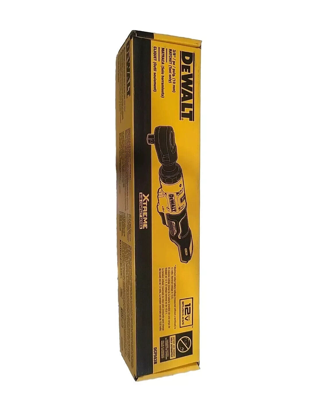 DeWALT DCF503B 12V 3/8" Brushless Li-Ion Open Head Ratchet - Bare Tool