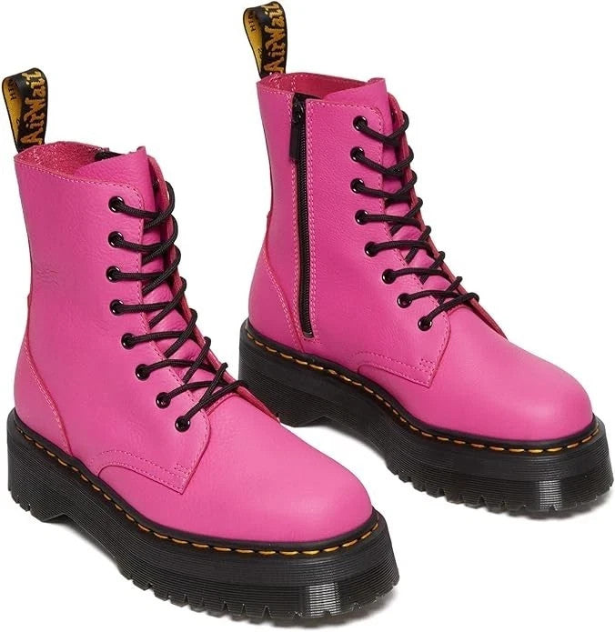 Dr Martens Jadon Platform Soft Leather Thrift Pink Chunky Boots New Box Womens 6