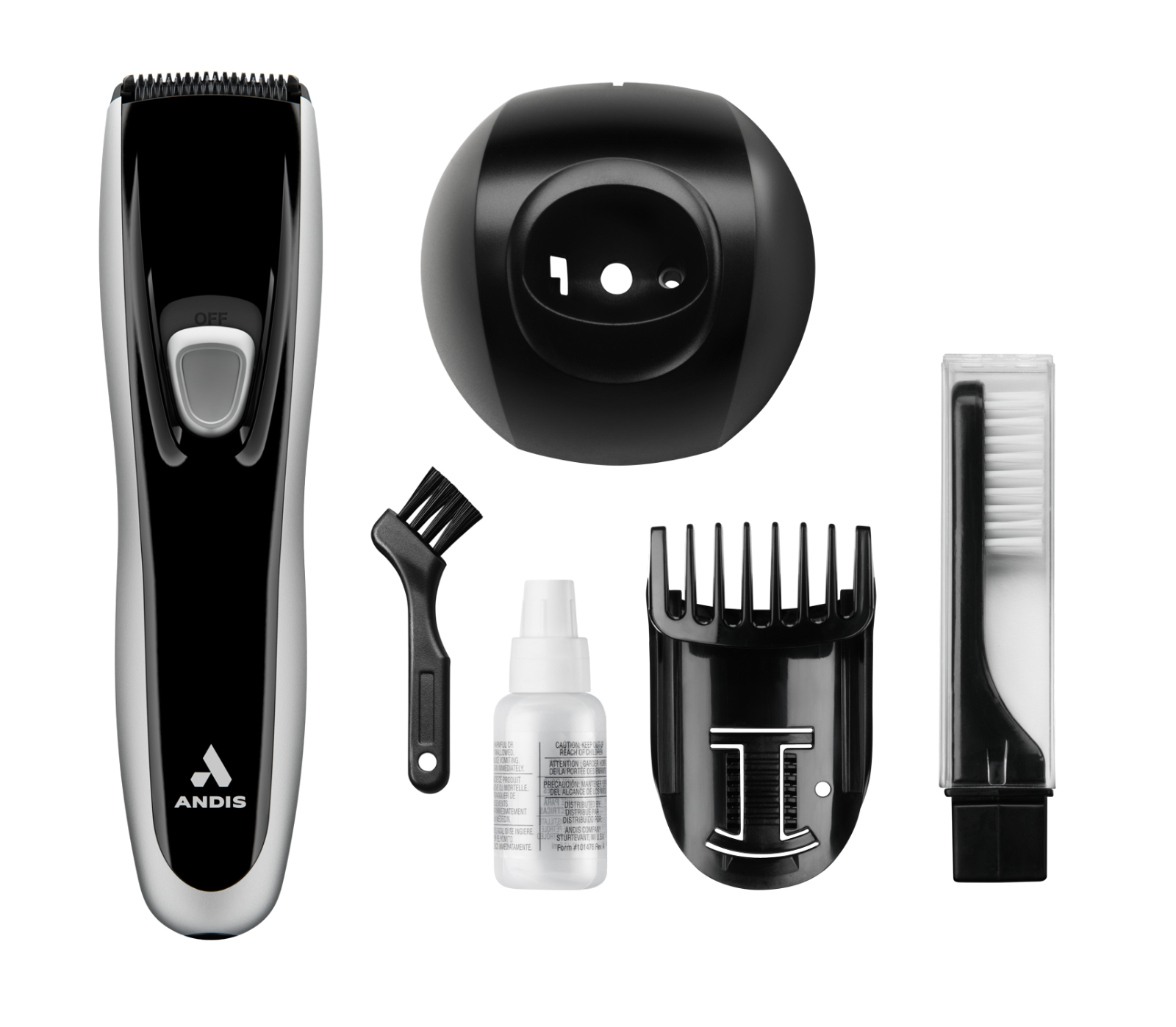 Andis Styliner Trimmer Shave & Trim Kit Black Cordless Stainless Steel Blades