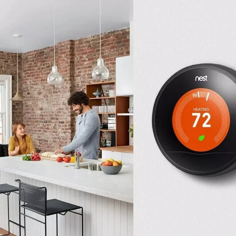 NEW/SEALED Google Nest (3rd Gen) Learning Thermostat (Mirror Black)