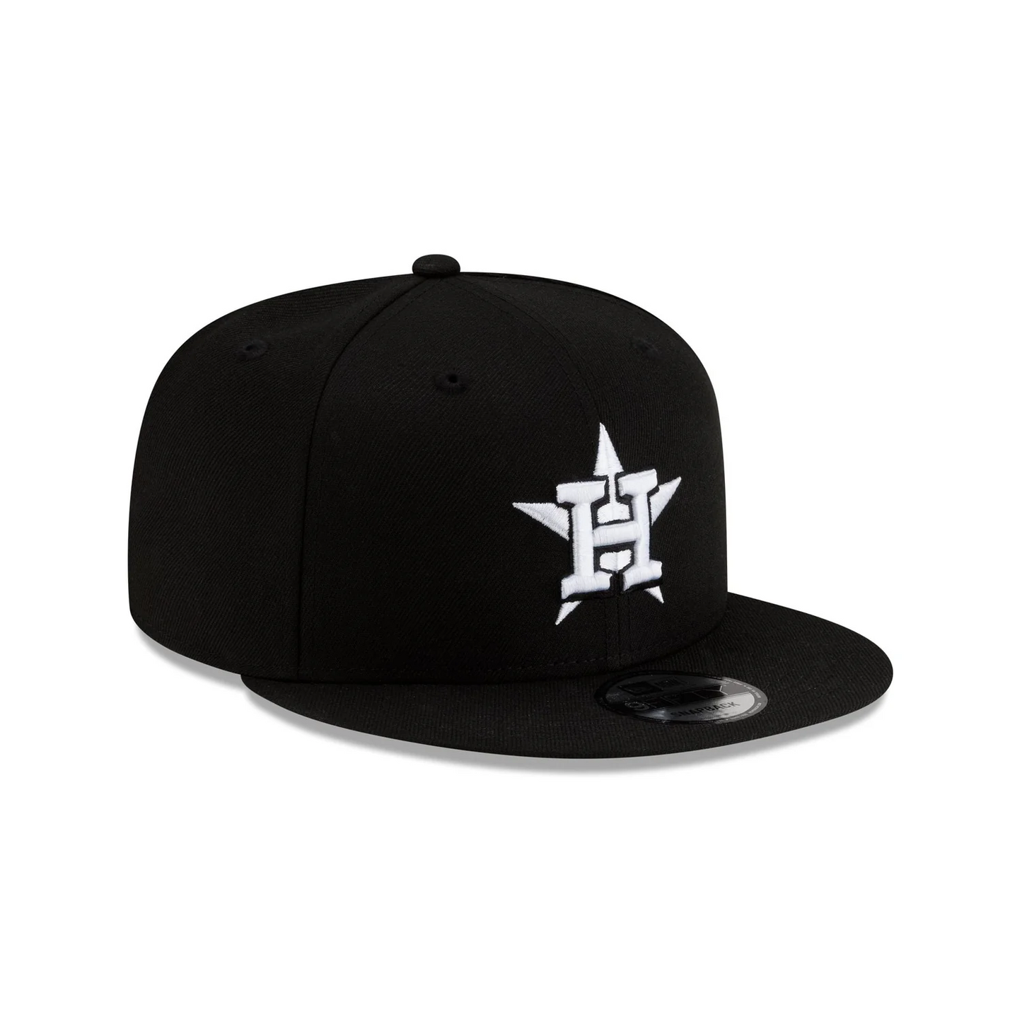 new era Houston Astros Basic Black & White 9FIFTY Snapback Hat