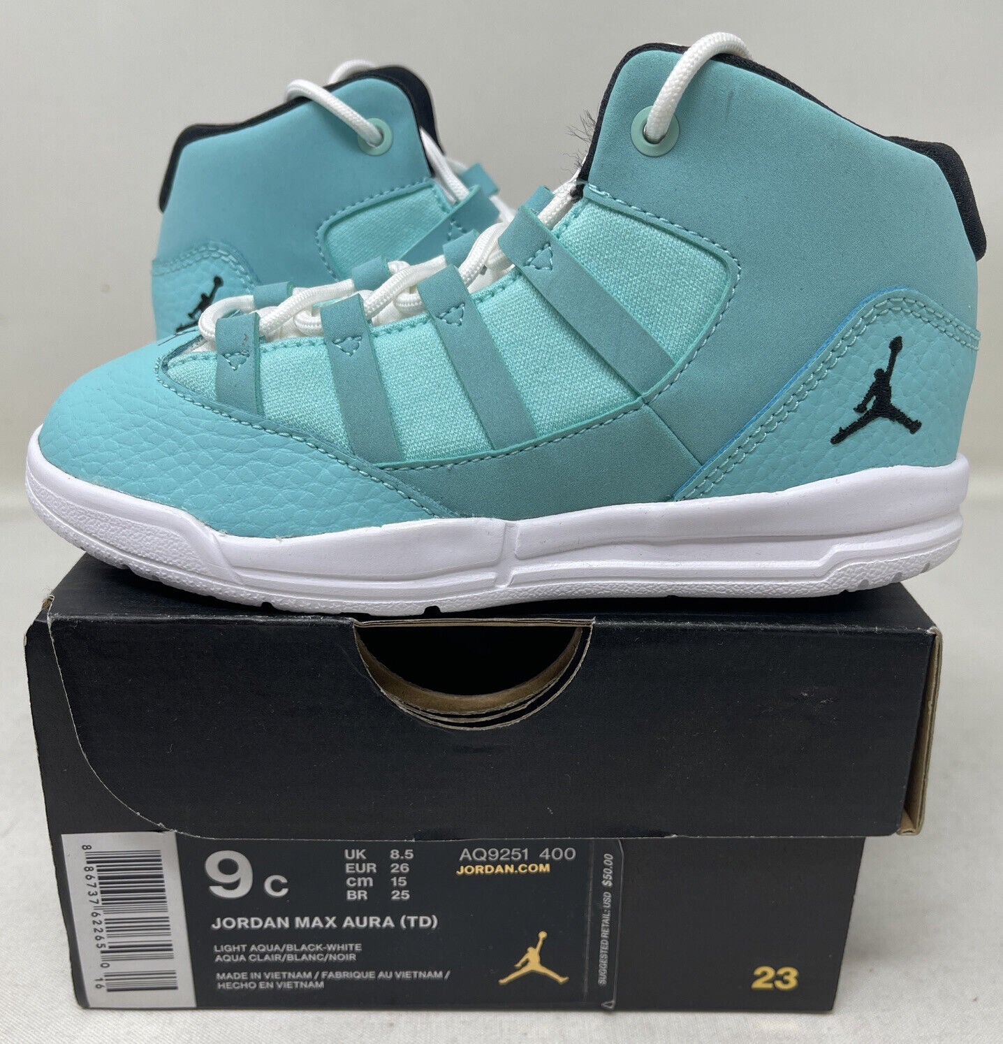 Jordan Max Aura (TD) Brand New (Sizes 9c & 10c) AQ9251 400