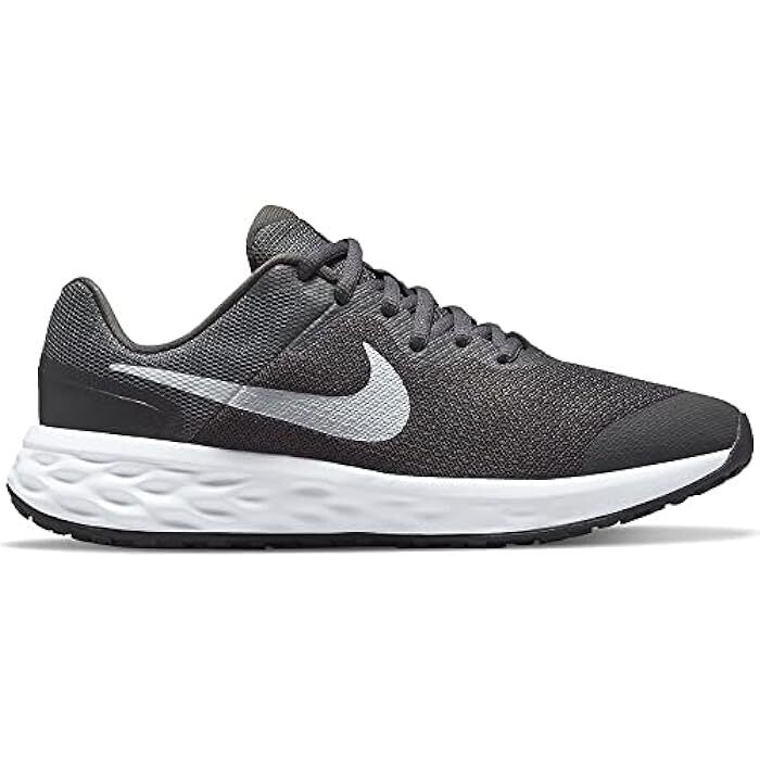 Nike Revolution 6 NN (GS) Dark Grey/White Boy's Sneakers-Size 5Y NWB DD1096-004