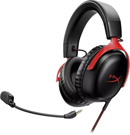 NEW - HyperX Cloud III Wired Gaming Headset (Black/Red) PS4 PS5 PC XBOX - SEALED