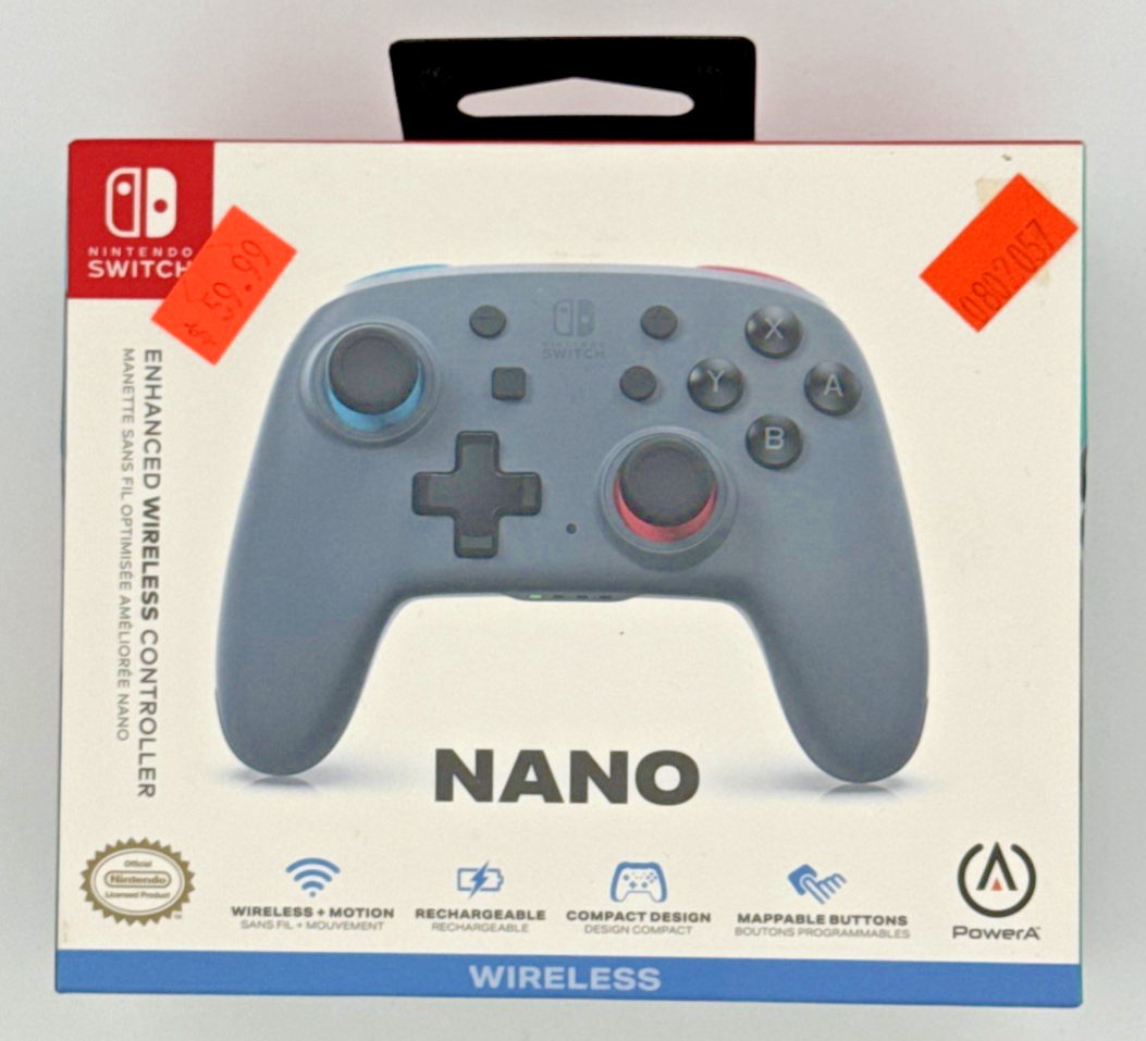 🎮 PowerA Wireless Controller for Nintendo Switch – Gray – Brand New