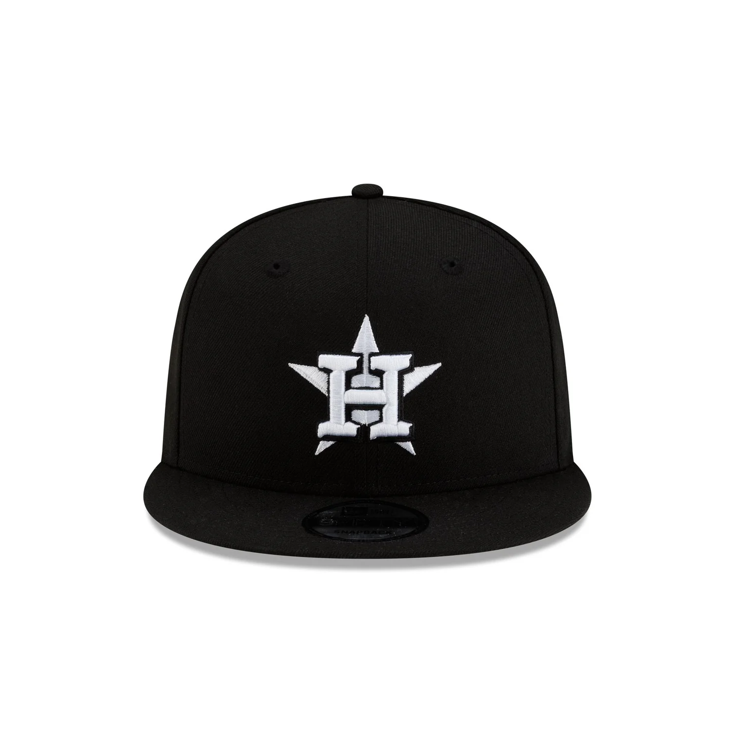 new era Houston Astros Basic Black & White 9FIFTY Snapback Hat