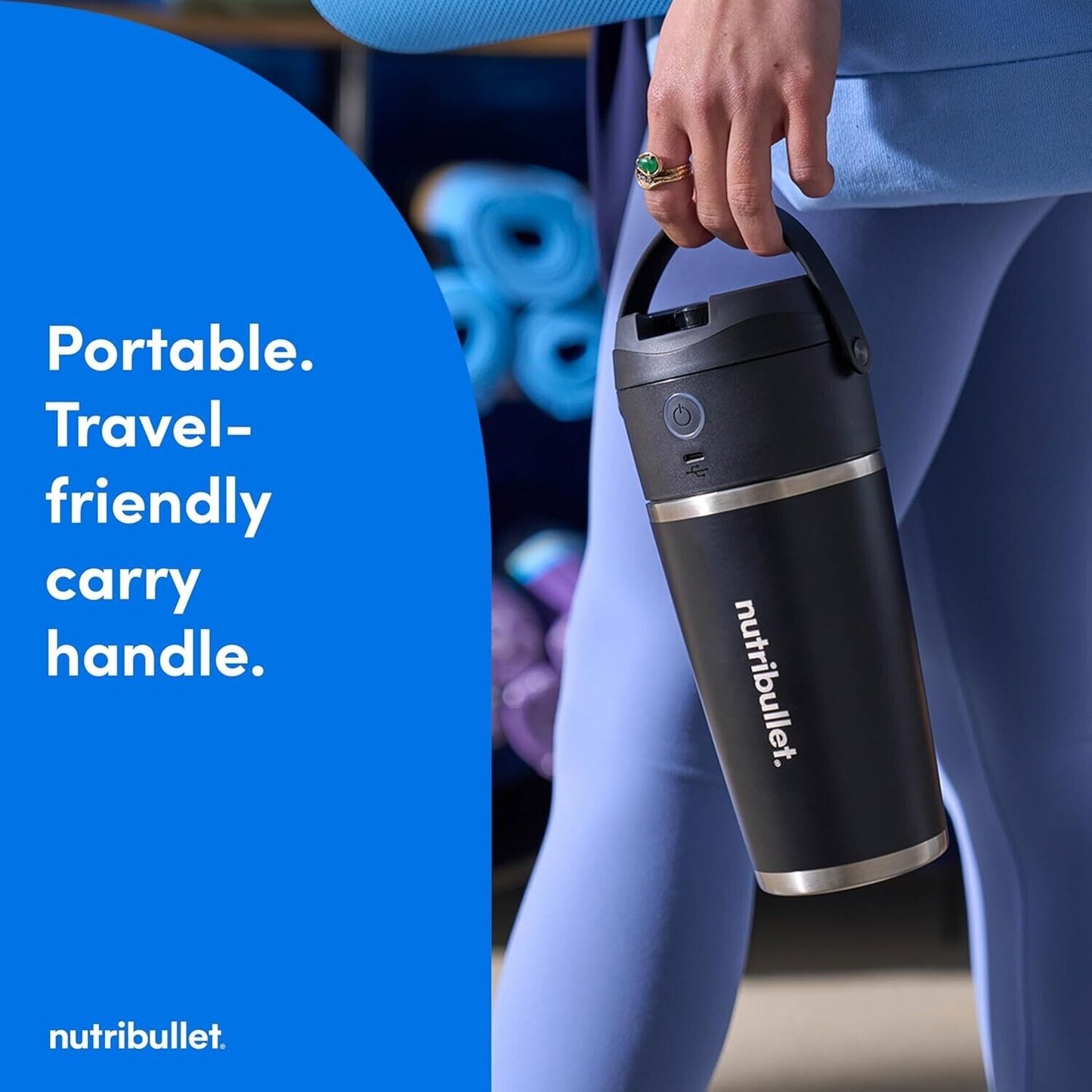 New! Nutribullet Flip Insulated Portable Blender in Brushed Stainless Steel