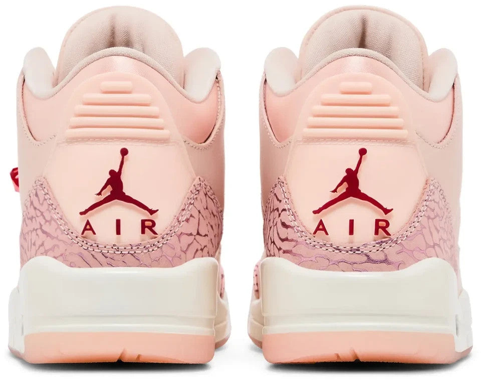 Nike Air Jordan Retro 3 Vday HJ0178-600 Size 9.5 WMNS/ 8 MENS