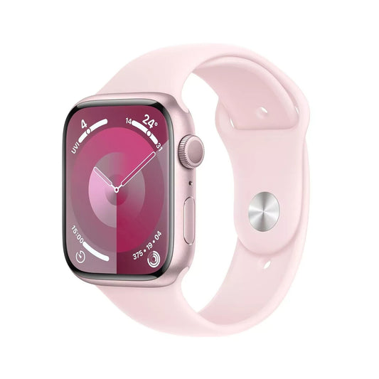 Apple Watch Series 9 GPS 45mm Pink Aluminum Case with Light Pink Sport Band S/M