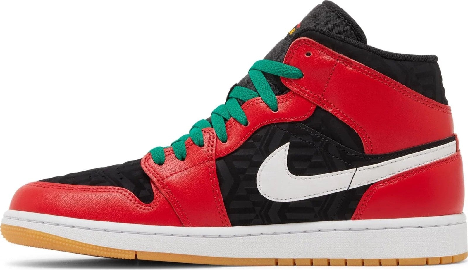 Nike Air Jordan 1 Mid SE DQ8417-006 Black Fire Red White Christmas Size 8