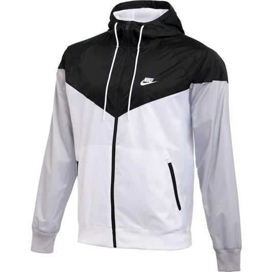 Nike Men’s Windrunner Hooded Jacket CU9474-012 Black/White/WolfGrey  Size Small
