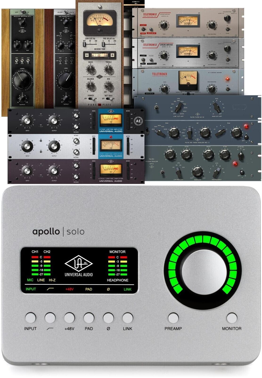 Universal Audio Apollo Solo Heritage Edition Thunderbolt 3 Audio Interface with