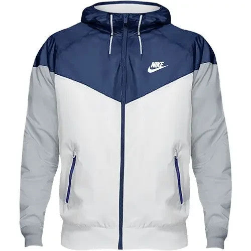 Nike Men’s Windrunner Hooded Jacket CU9474-420  Navy/White/WolfGrey  Size Medium