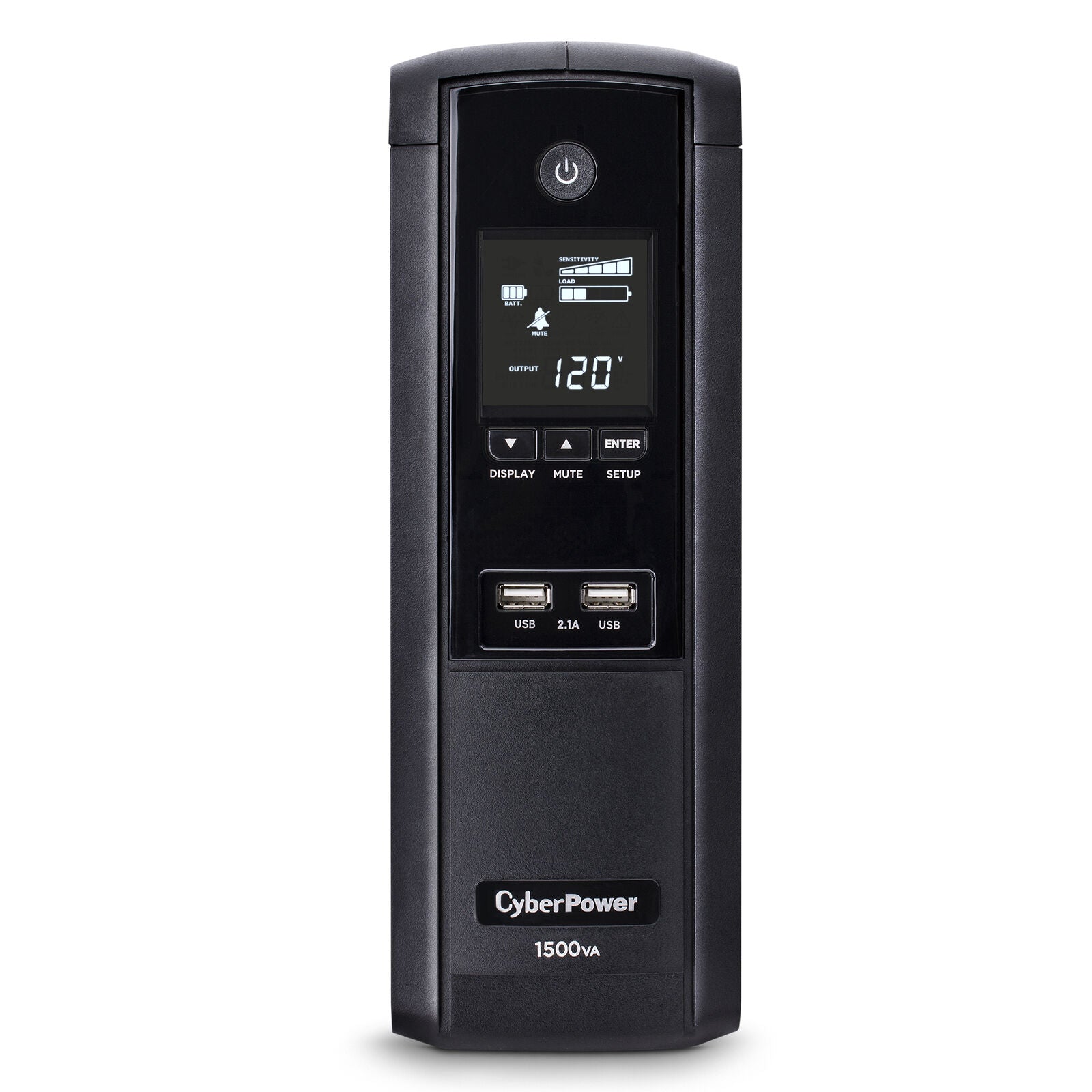 CyberPower- BRG1500AVRL- Intelligent LCD Series 1500 VA 900 Watts 12 Outlets UPS