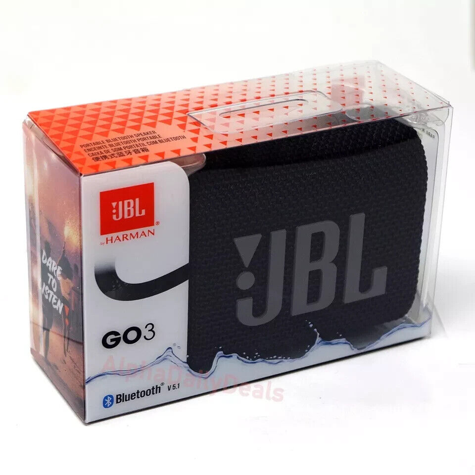 NEW JBL GO 3 Portable Wireless Bluetooth Waterproof Pocket Speaker Black