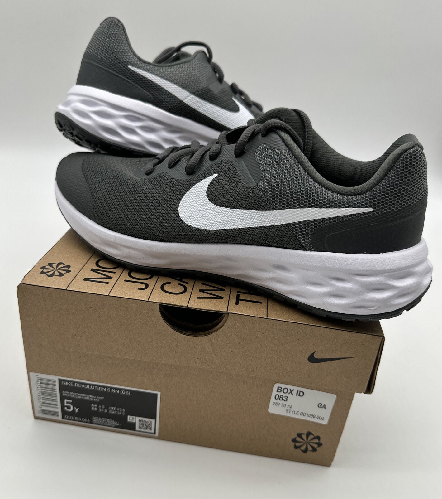 Nike Revolution 6 NN (GS) Kids Running Shoes (Sizes 5Y, 6Y & 7Y) DD1096 004