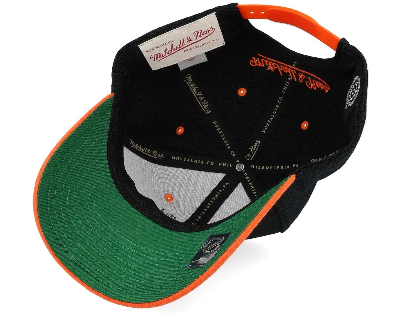 Mitchell & Ness Anaheim Ducks All In 2.0 Pro Black/Orange SnapBack Pro-Crown Fit