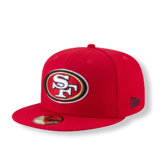 San Francisco 49ers SF NFL Authentic New Era 59FIFTY Fitted Cap Red Hat 7 1/2