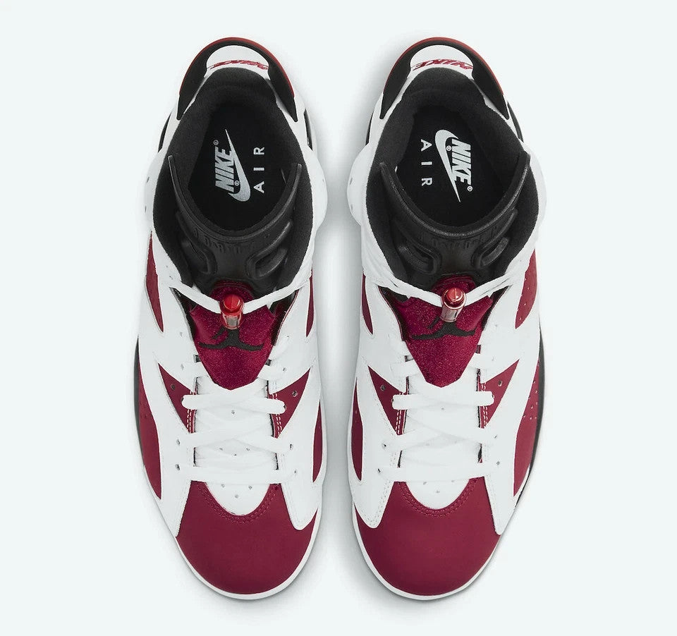 Nike Air Jordan 6 Retro 'Carmine'  2021 White Red Black CT8529-106 Size 12