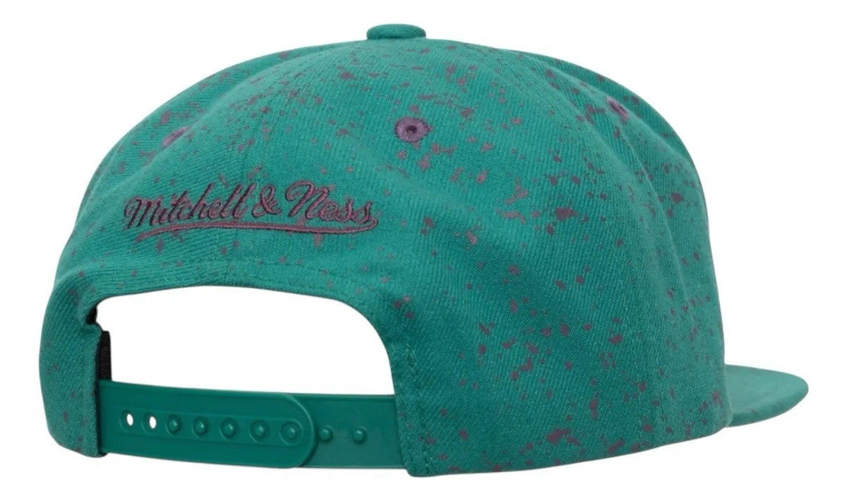 Mitchell And Ness NHL Splatters Snapback Vintage Ducks Teal Original Fit OG Snap