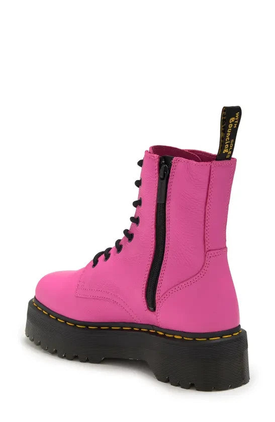 Dr Martens Jadon Platform Soft Leather Thrift Pink Chunky Boots New Box Womens 6
