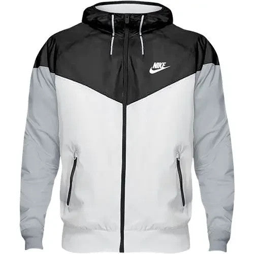 Nike Men’s Windrunner Hooded Jacket CU9474-012 Black/White/WolfGrey  Size Medium