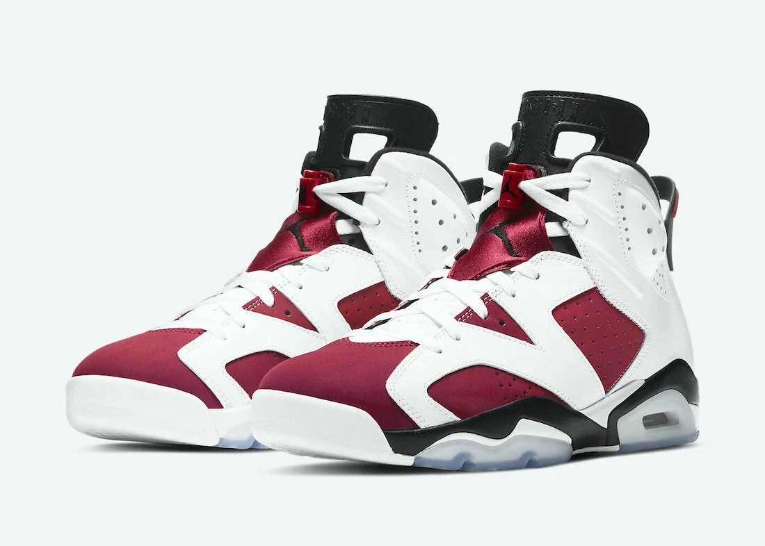 Nike Air Jordan 6 Retro 'Carmine'  2021 White Red Black CT8529-106 Size 12