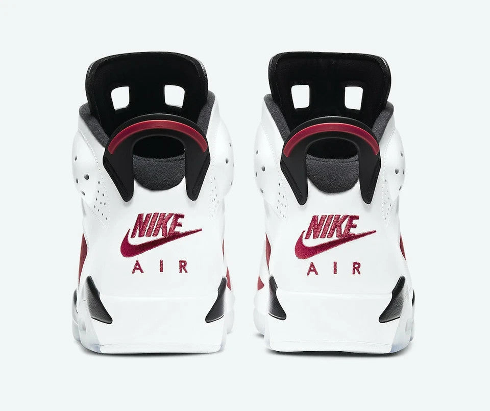 Nike Air Jordan 6 Retro 'Carmine'  2021 White Red Black CT8529-106 Size 12
