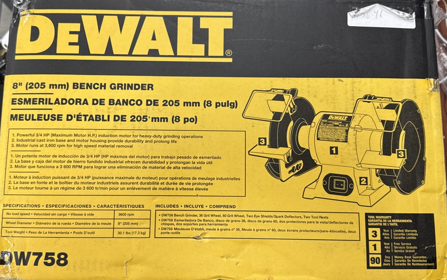DEWALT DW758 8 inch Bench Grinder