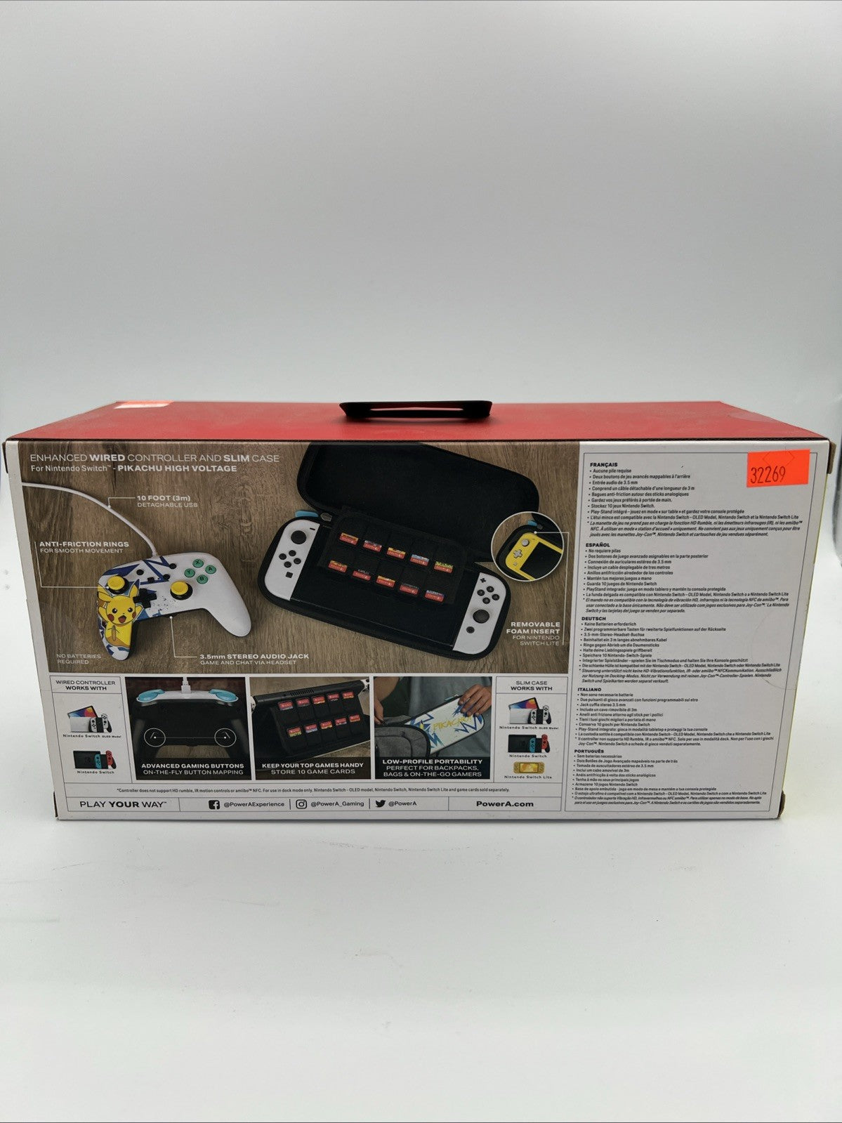 ⚡ Pokemon PIKACHU EDITION Nintendo Switch Enhanced Controller + Case ✅ BRAND NEW