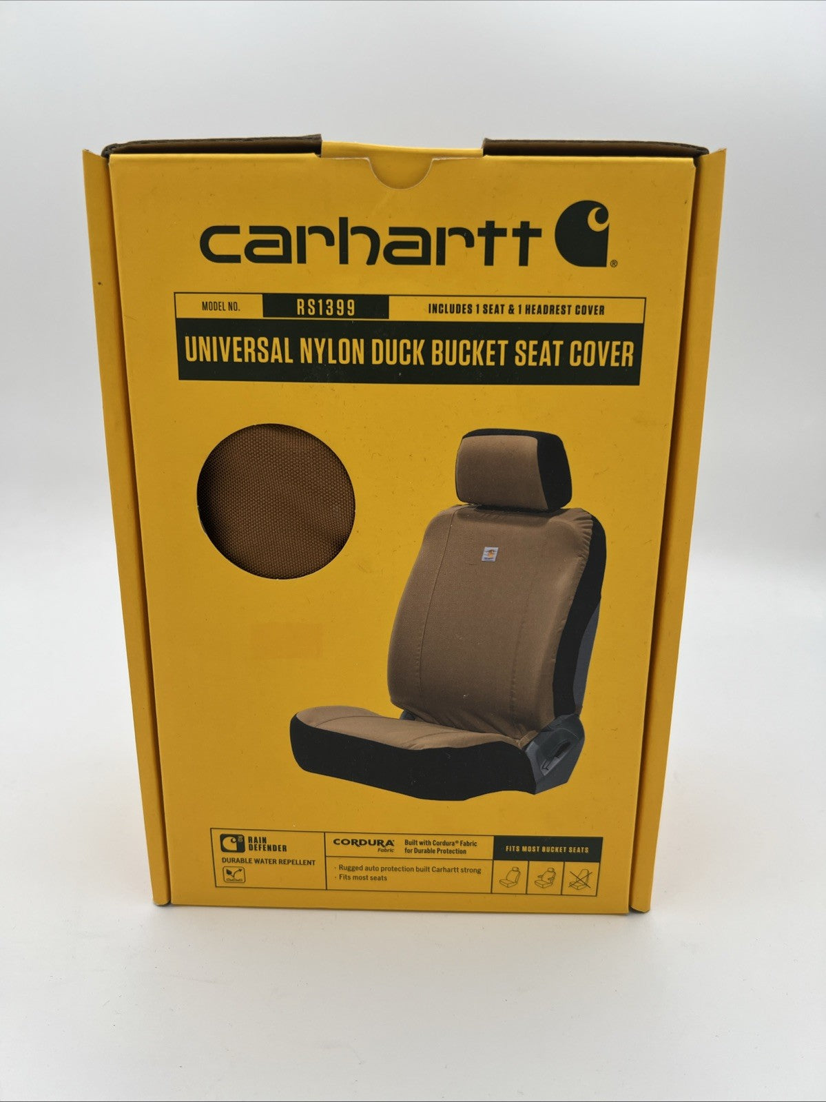 Carhartt Universal Nylon Duck Canvas Fitted Bucket Seat Cover One Size Durable
