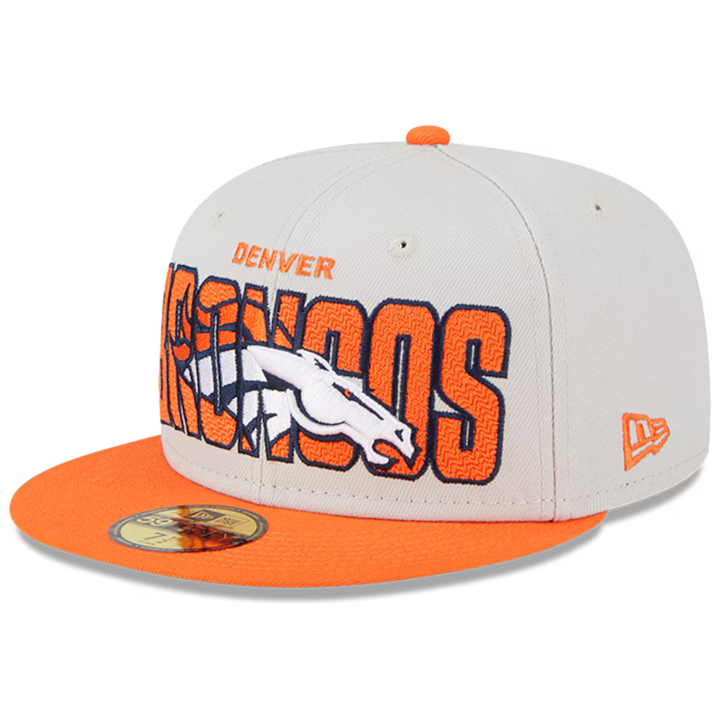 New Era Stone/Orange Denver Broncos 2023 NFL Draft On Stage 59FIFTY Fitted 7 1/2