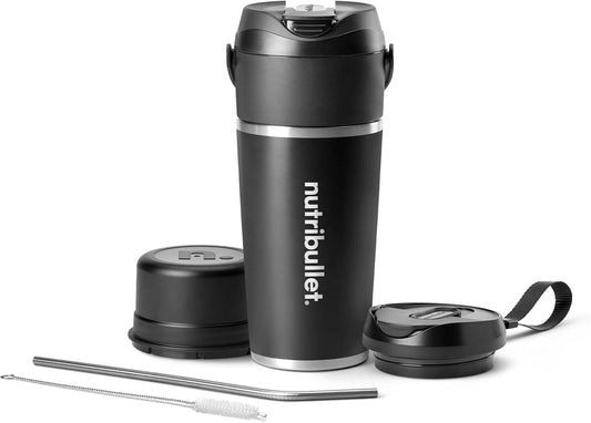 New! Nutribullet Flip Insulated Portable Blender in Brushed Stainless Steel