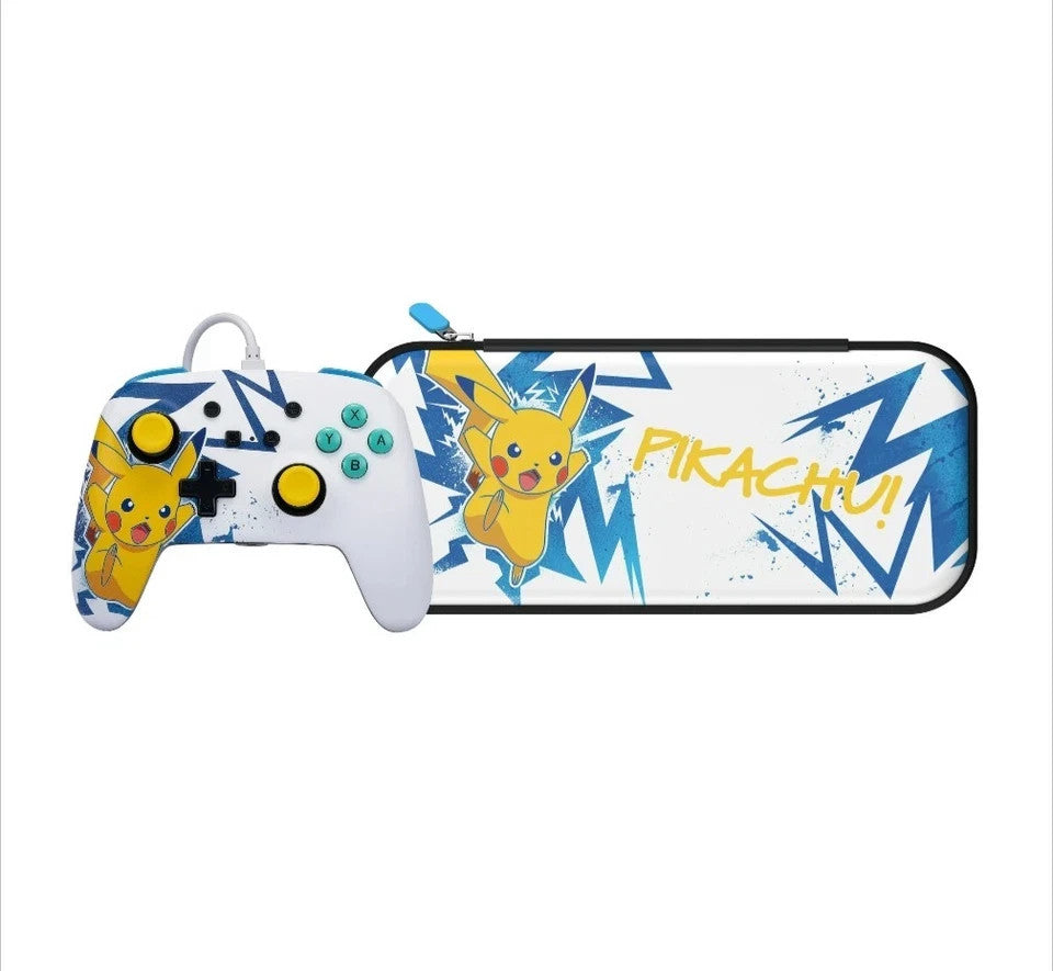 ⚡ Pokemon PIKACHU EDITION Nintendo Switch Enhanced Controller + Case ✅ BRAND NEW