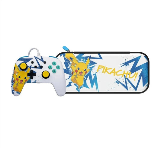 ⚡ Pokemon PIKACHU EDITION Nintendo Switch Enhanced Controller + Case ✅ BRAND NEW