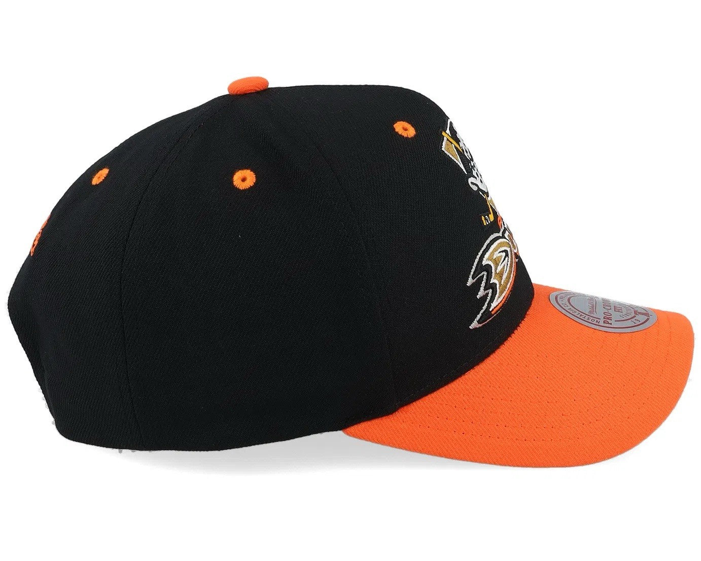 Mitchell & Ness Anaheim Ducks All In 2.0 Pro Black/Orange SnapBack Pro-Crown Fit