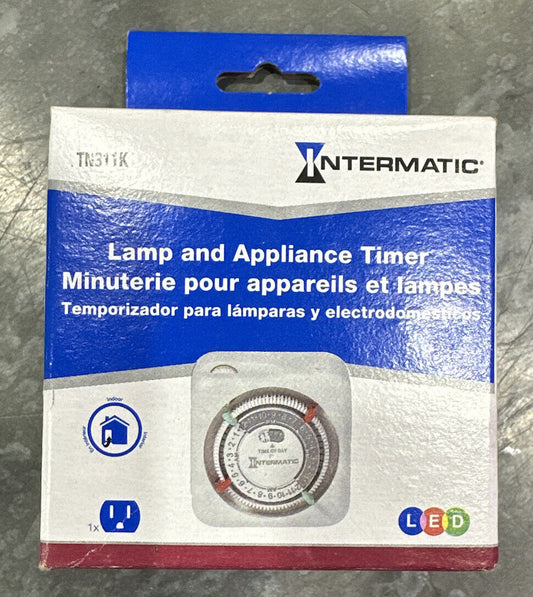 Intermatic Lamp And Appliance Timer - TN311K BRAND NEW (3-Prong & 3 Broches) LED