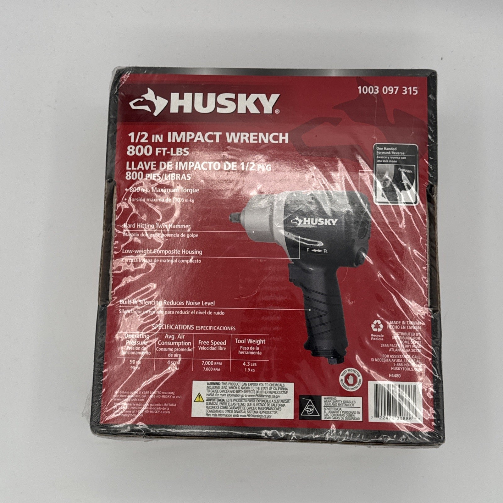Husky 800 ft./lbs. 1/2 in. Impact Wrench