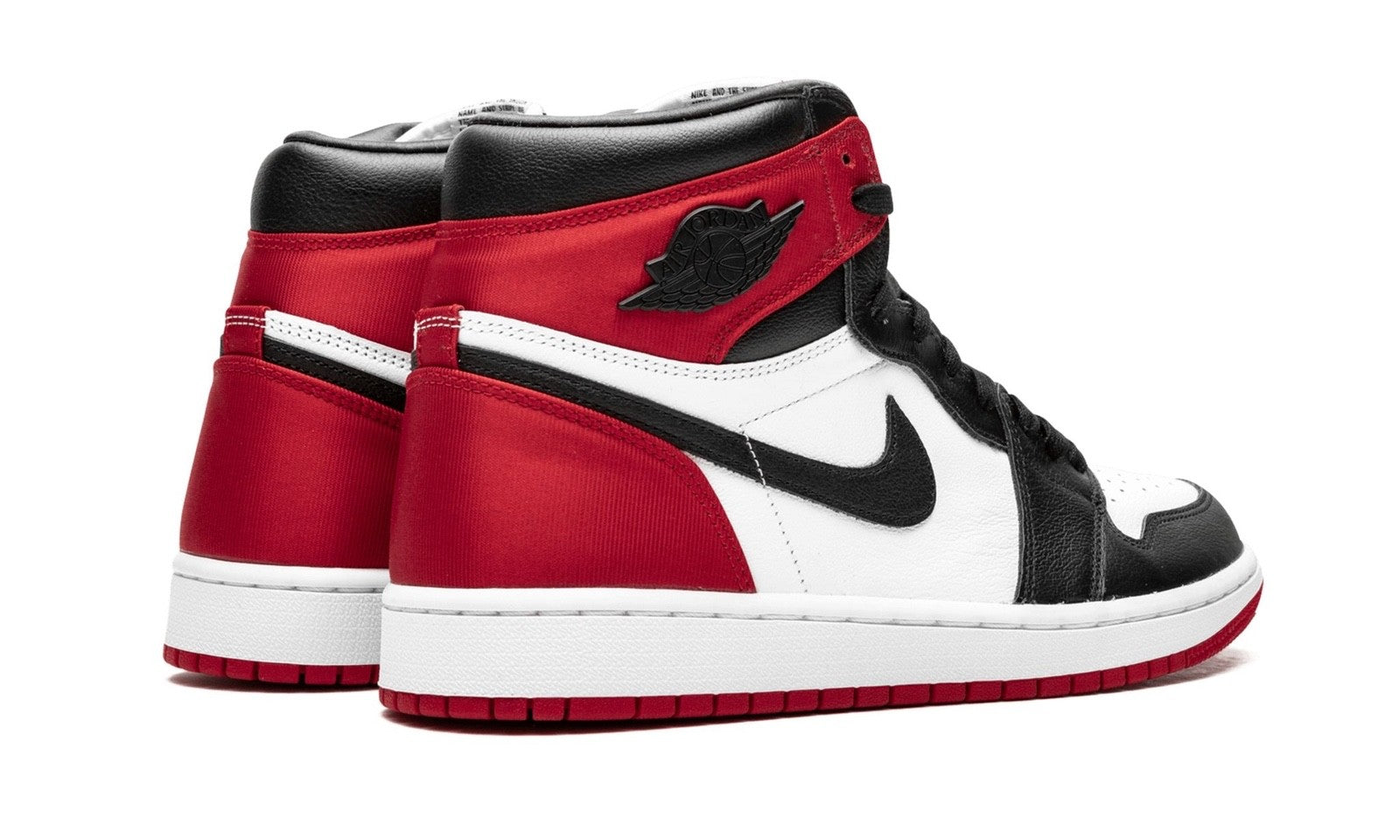 Nike Air Jordan 1 Retro High Satin Black Toe CD0461 016 Size 9.5 WMNS/ 8 MENS