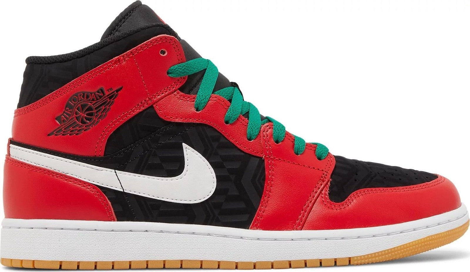 Nike Air Jordan 1 Mid SE DQ8417-006 Black Fire Red White Christmas Size 8